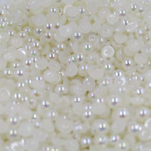 Meia Perola Para Colagem Irisada 04Mm Em Abs Com 250Gr