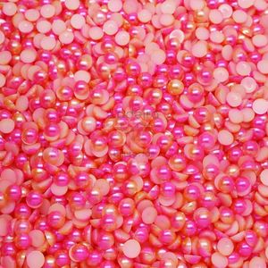 Meia Perola Para Colagem Mesclada 06Mm Em Abs Com 250Gr