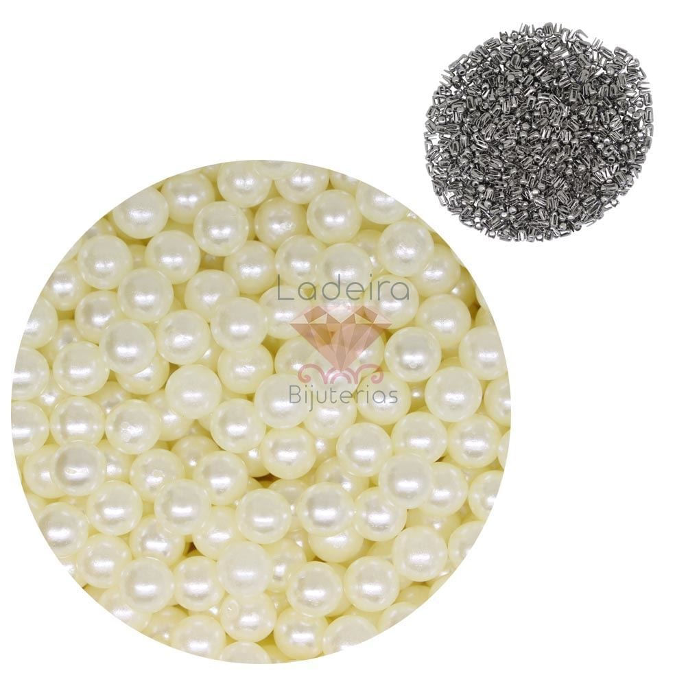 Perola De Abs Sem Furo Com Tacha 6Mm 500G