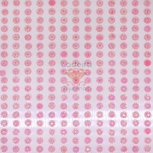 Cartela De  Meia Perola Flor 04Mm Em Abs Com 12 Unidades