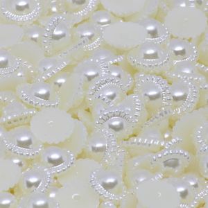 Meia Perola Para Colagem Flor Irisada 09Mm Em Abs Com 250Gr