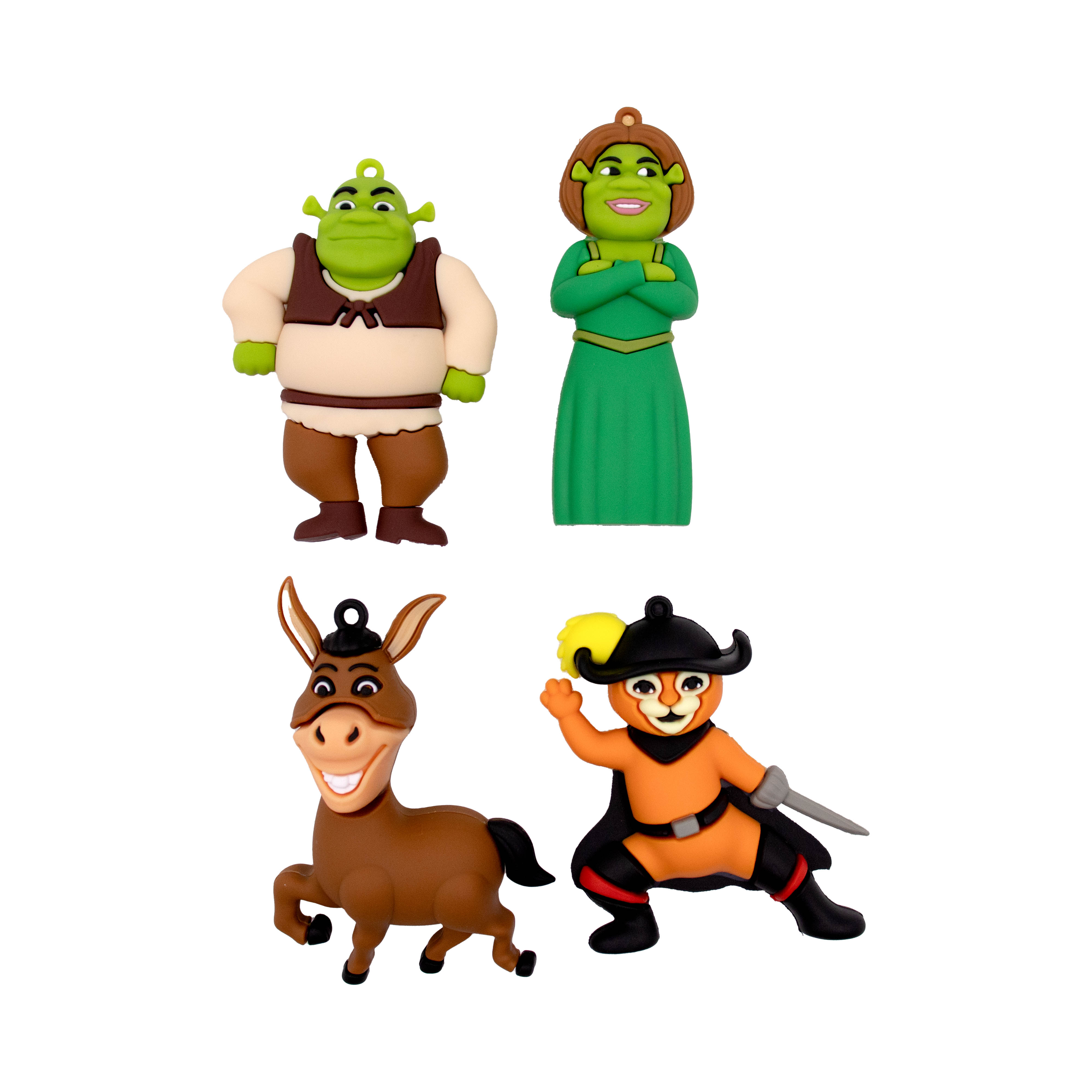 PINGENTES SHREK 75MM EMBORRACHADO COM 12 PEÇAS