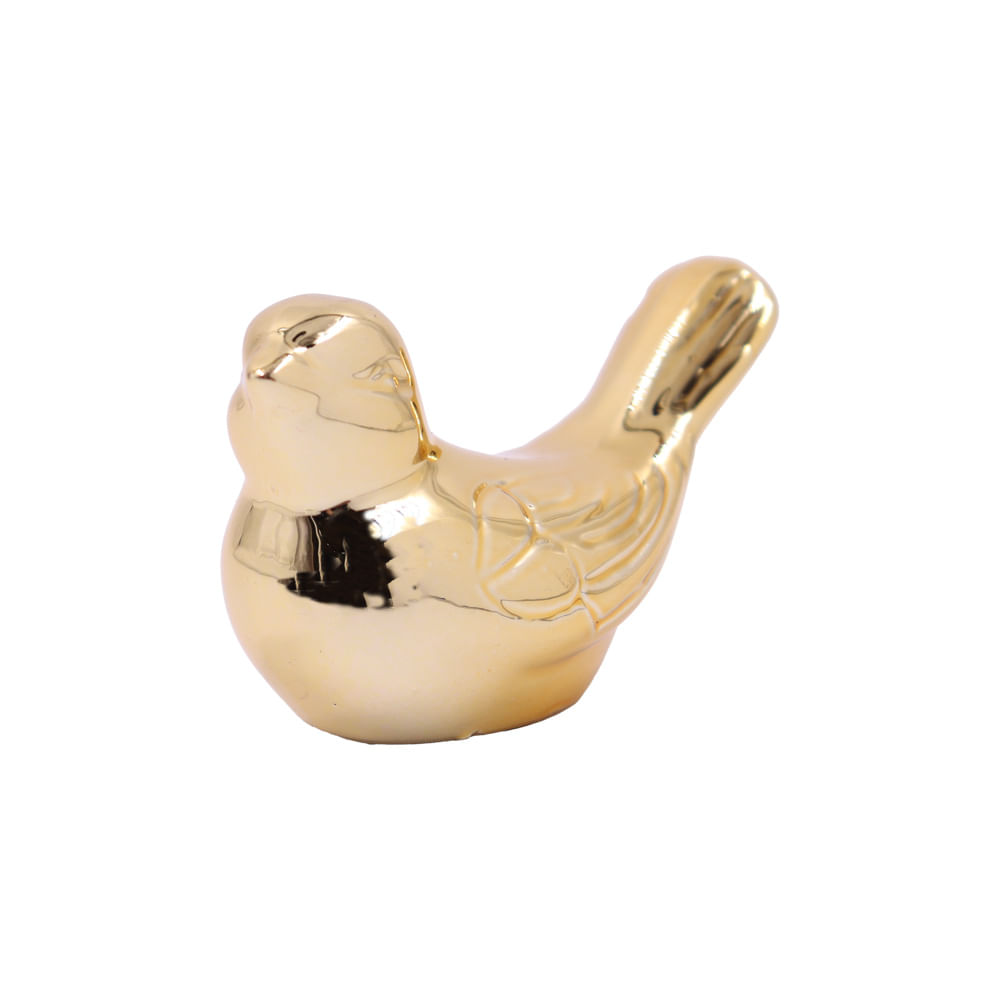 Enfeite Decorativo De Passarinho 7.5X5cm Em Ceramica Unidade