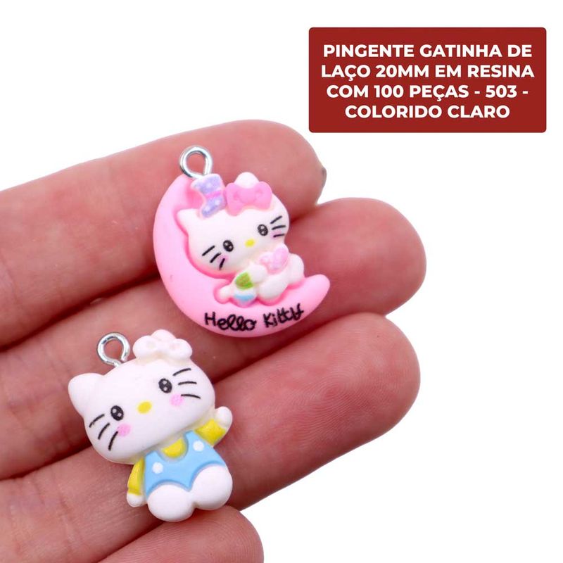 APLIQUE-GATINHA-COM-LACO-20MM-EM-RESINA-COM-100-PECAS---103---COLORIDO-103