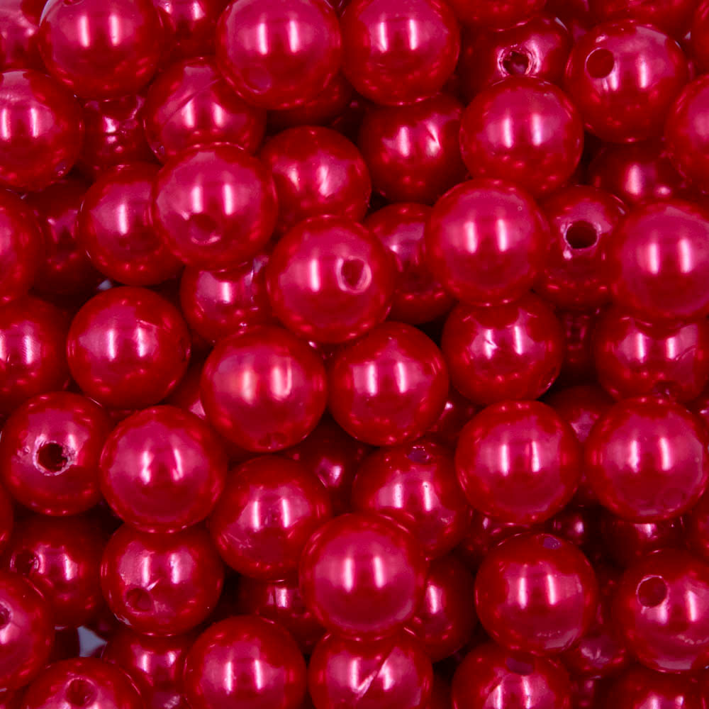 Perola Inteira Com Furo 12Mm Em Abs Com 500Gr