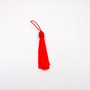 Pingente Pompom Tassel Com Tulipa 90Mm Em Poliester Com 50 Peças