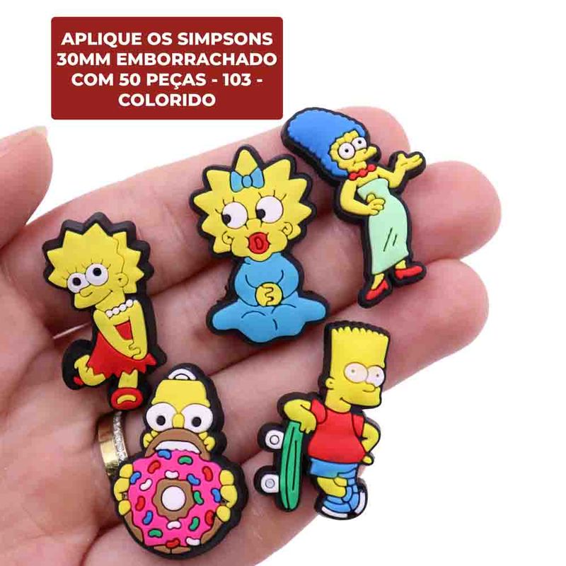 APLIQUE-OS-SIMPSONS-30MM-EMBORRACHADO-COM-50-PECAS---103---COLORIDO