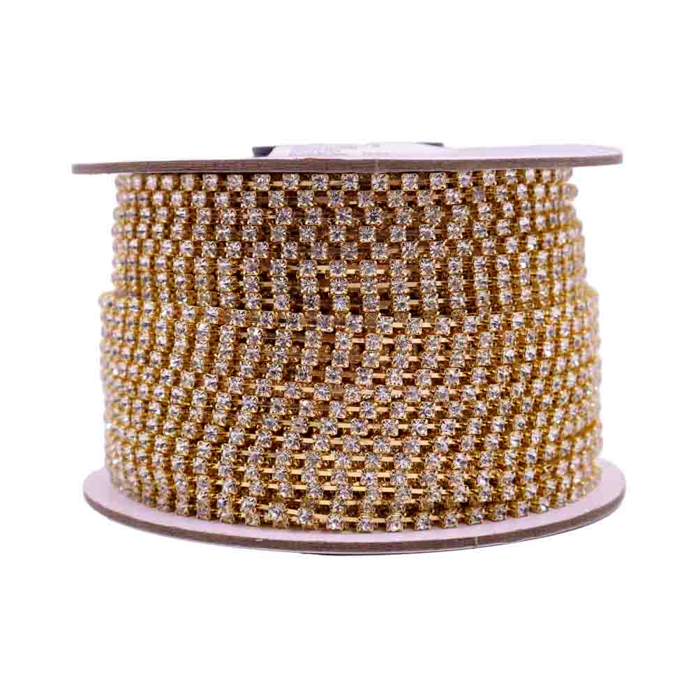 Corrente De Strass Separada Ss12 Em Vidro Com 50 Metros