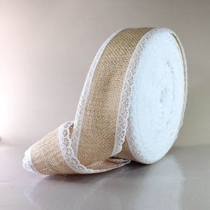 Fita De Juta Com Renda Borda 6,5Cm 20 Metros