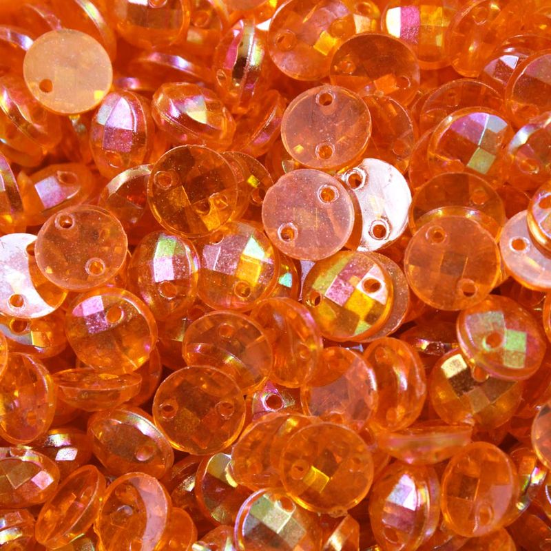 CHATON-PARA-COSTURA-REDONDO-SEXTAVADO-IRISADO-08MM-EM-ACRILICO-COM-250GR-921C---LARANJA-AB