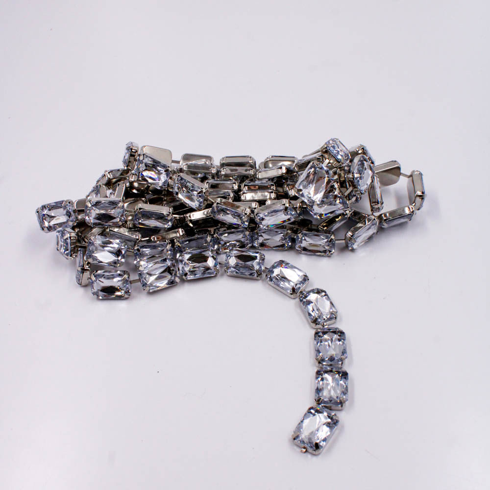 CORRENTE DE CHATON 13X18MM EM ACRILICO COM 2 METROS