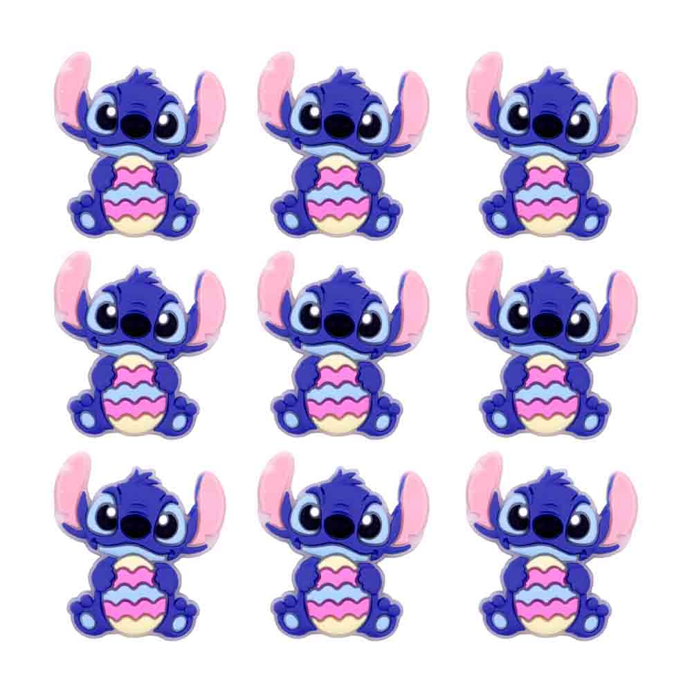 Aplique Stitch Páscoa Emborrachado Com 50 Peças