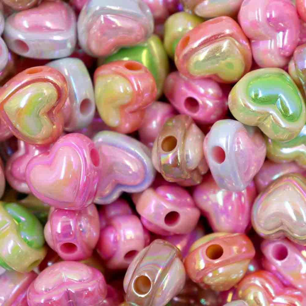 Entremeio Coração 17.8X15.6Mm Em Acrílico Com 500G