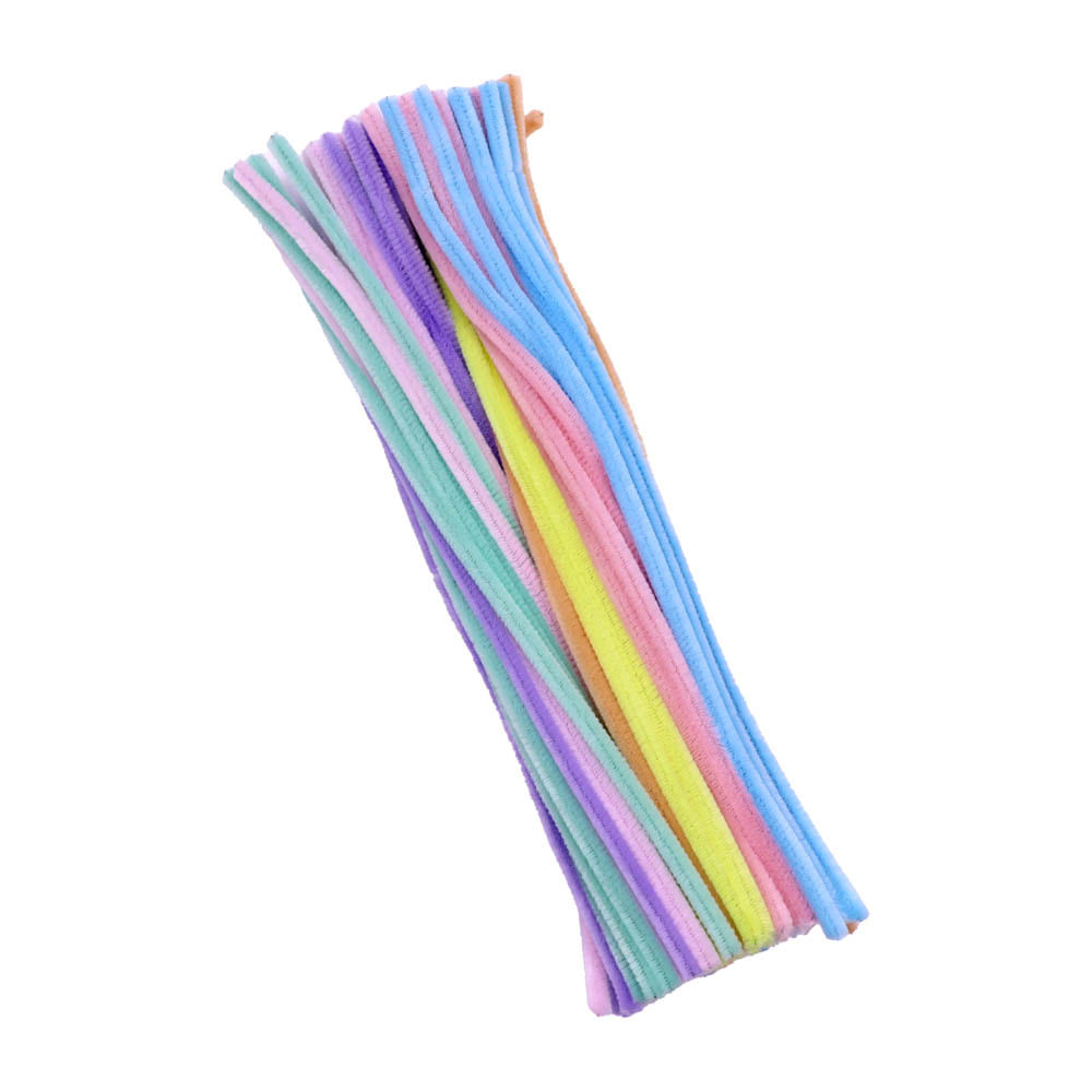 Haste De Chenille Cores 30Cm 100 Un. - Limpador De Cachimbo
