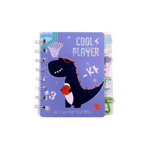Mini Agenda Espiral Capa Dura Cool Player Dino  11.5Cm Unidade
