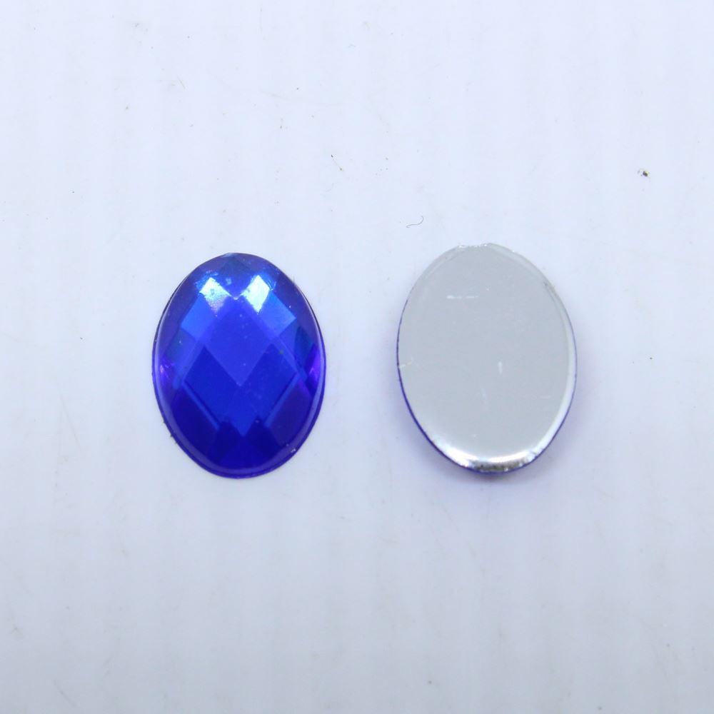 Chaton Para Colagem Oval Sextavado 10X14mm Em Acrilico Com 25Gr