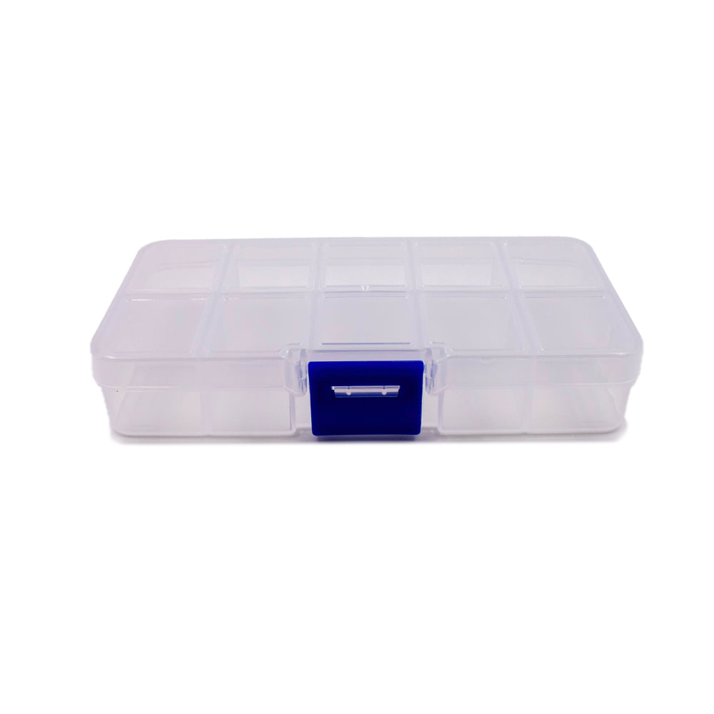 Caixa Organizadora Com 10 Divisorias 12X6x2cm Em Plastico