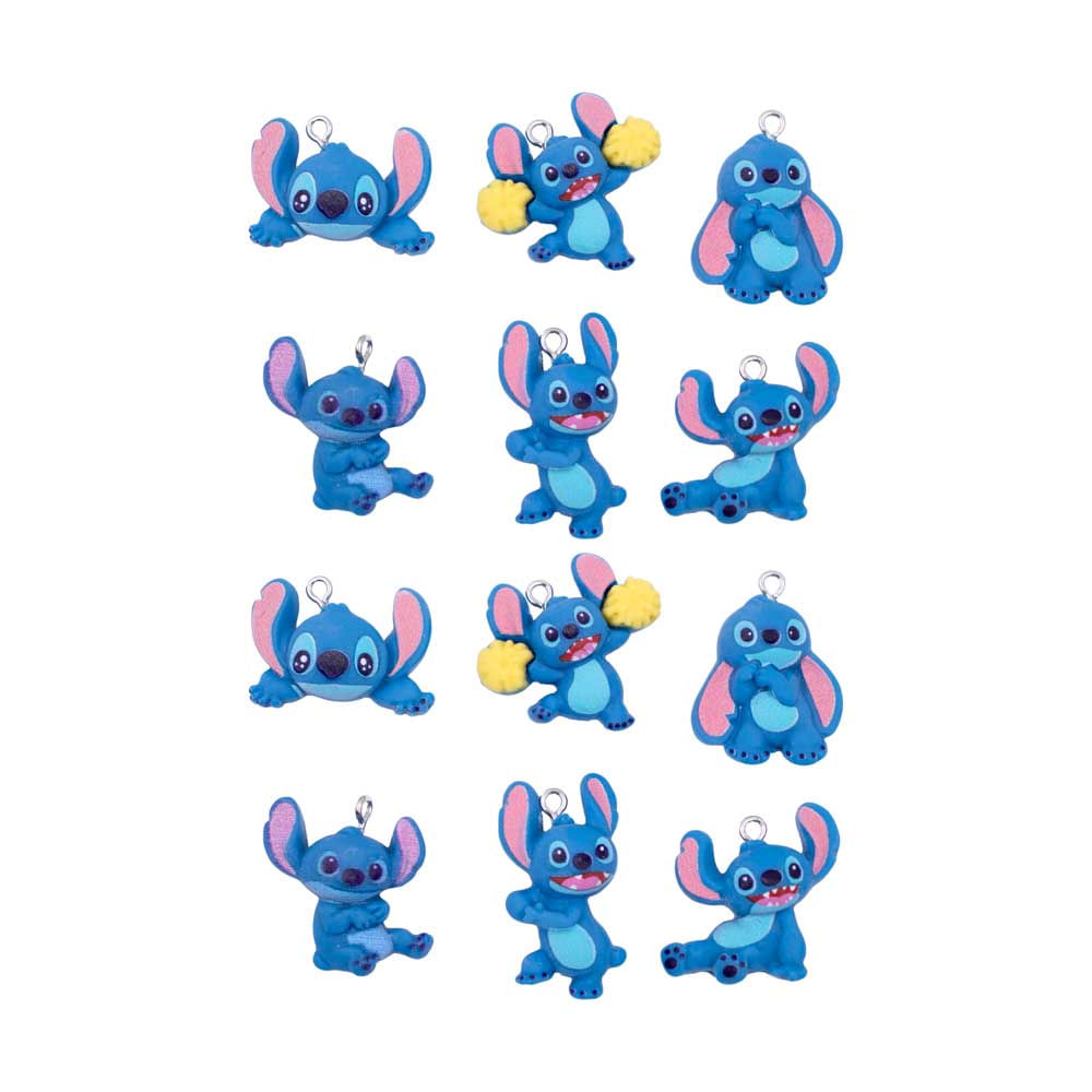 Pingente Stitch Variado Em Resina Com 100 Peças