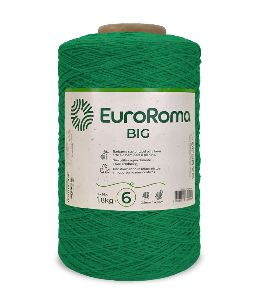 BARBANTE-EUROROMA-COLORIDO-N6-4-6-1830M-COM-18KG---VERDE-BANDEIRA