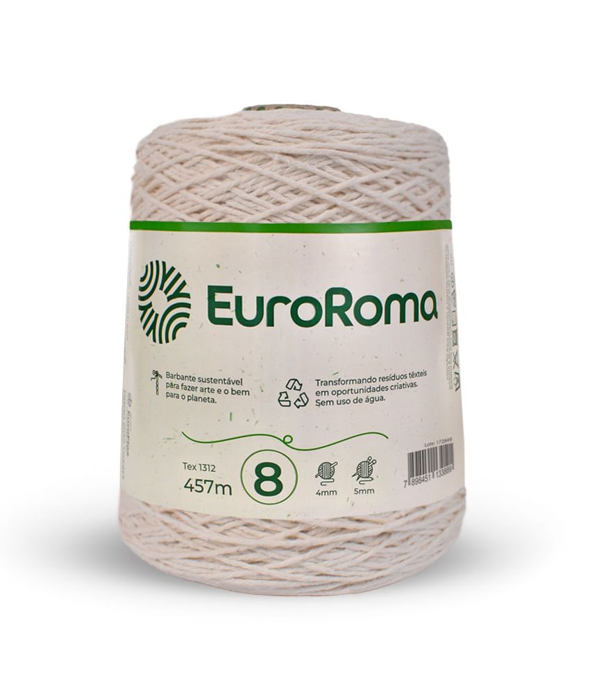 Barbante Euroroma Cru N8 4/8 Com 600G