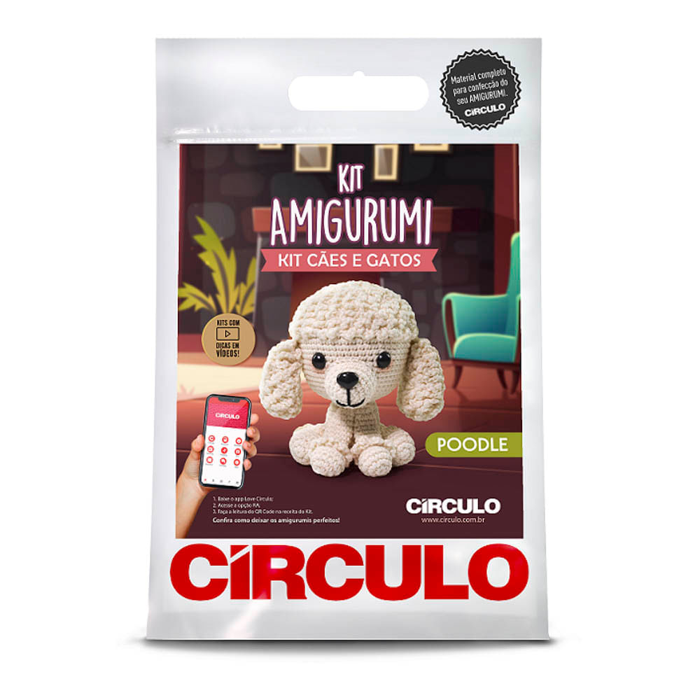 Kit Amigurumi Circulo Cães E Gatos