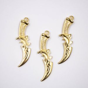 Pingente Adaga Orixá 45X19mm Em Zamac Com 06 Peças