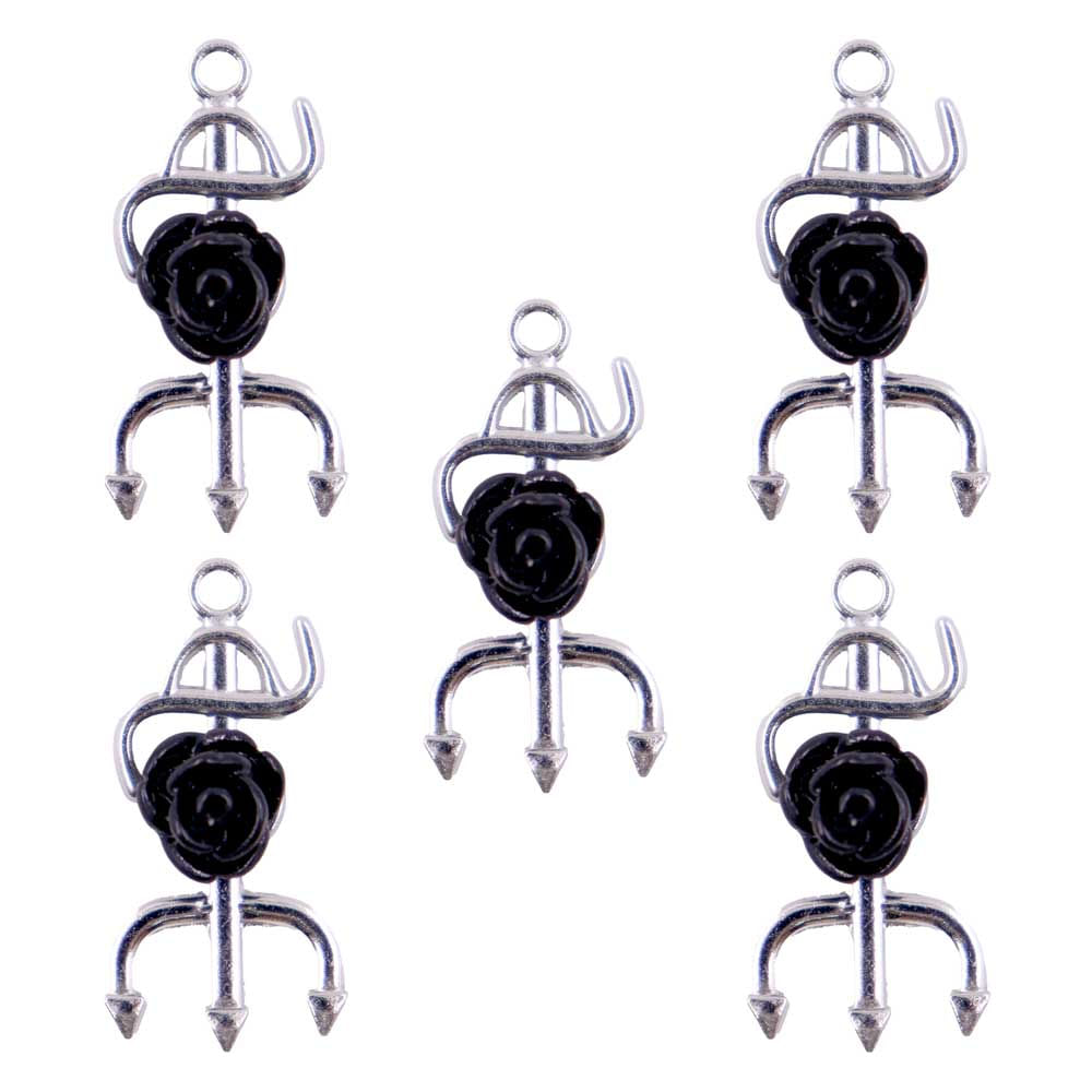 PINGENTE-TRIDENTE-COM-FLOR-30MM-EM-ZAMAK-COM-07-PECAS---833---NIQUEL---PRETO