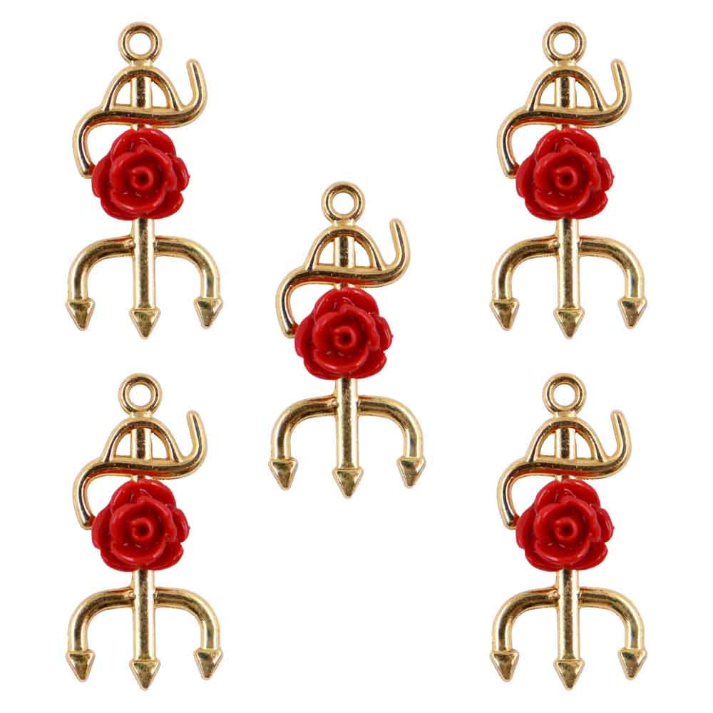 PINGENTE-TRIDENTE-COM-FLOR-30MM-EM-ZAMAK-COM-07-PECAS---843---DOURADO---VERMELHO