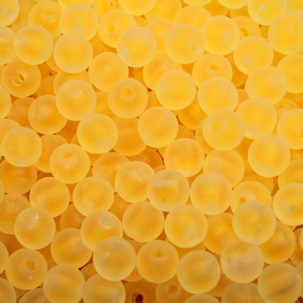 Bola Fosca Com Miolo Escuro Passante 08Mm Em Acrilico Com 50G