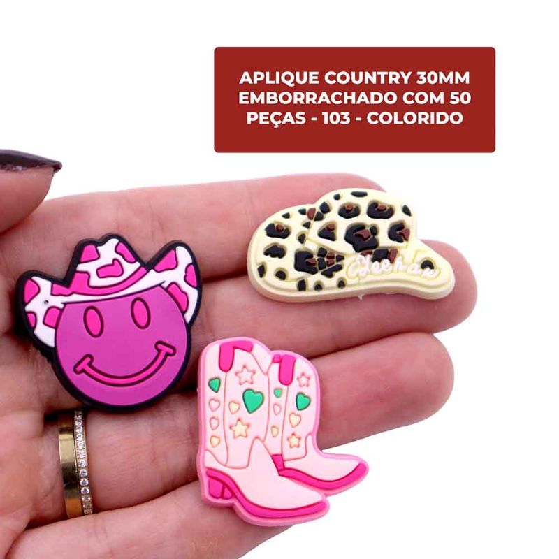 APLIQUE-COUNTRY-30MM-EMBORRACHADO-COM-50-PECAS---103---COLORIDO