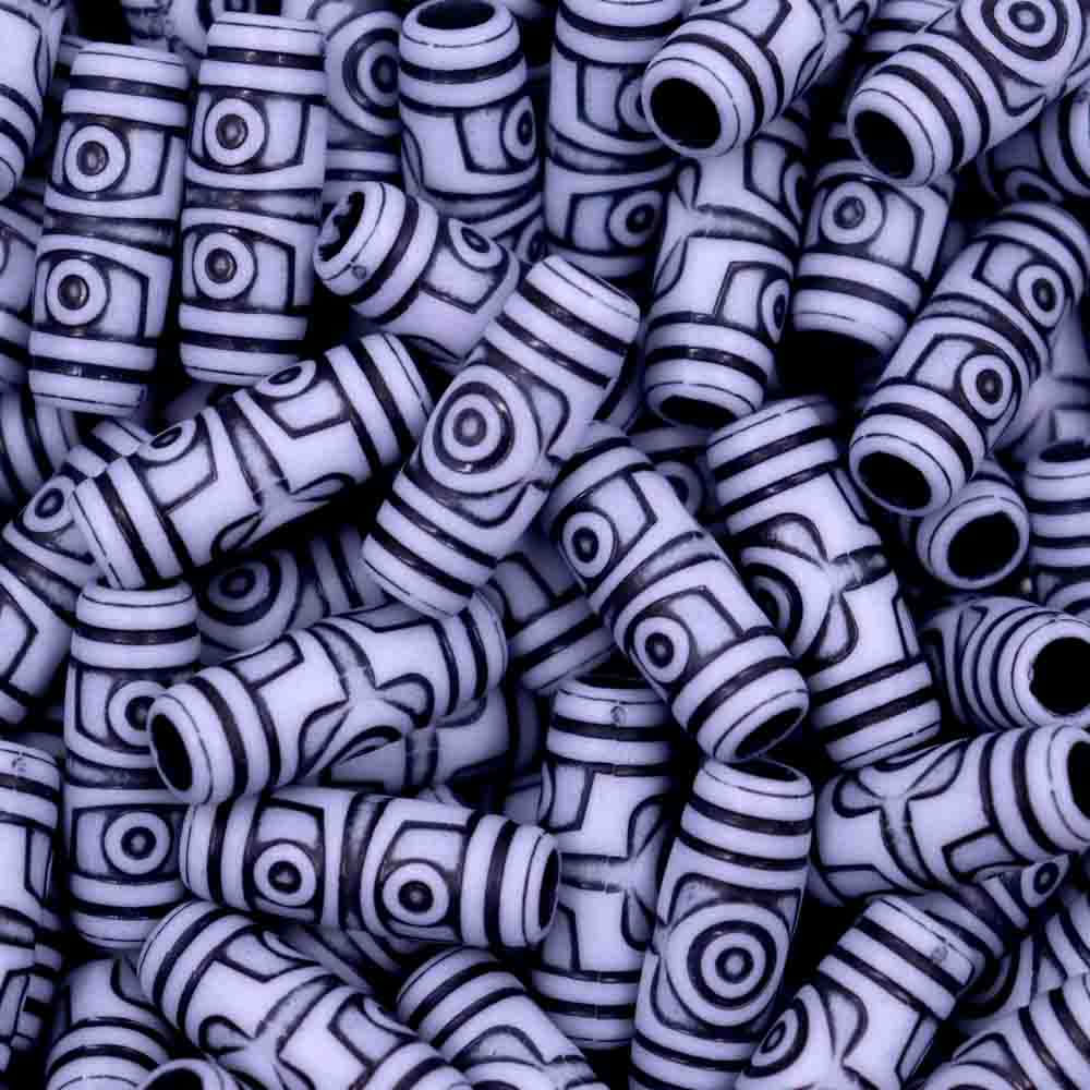 TUBO-PASSANTE-ESTILO-MADEIRA-TRIBAL-11X27MM-EM-PLASTICO-COM-500G---141---BRANCO-141