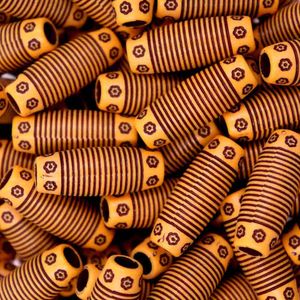 Tubo Passante Estilo Madeira Trabalhada 12X30mm Em Plástico Com 500G