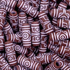 Tubo Passante Estilo Madeira Tribal 11X27mm Em Plastico Com 500G