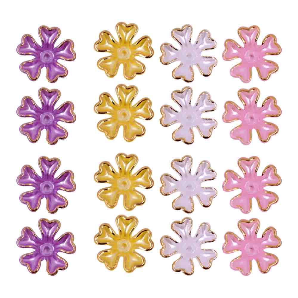 Entremeio Flor  05 Petalas 16Mm Em Abs Com 250G