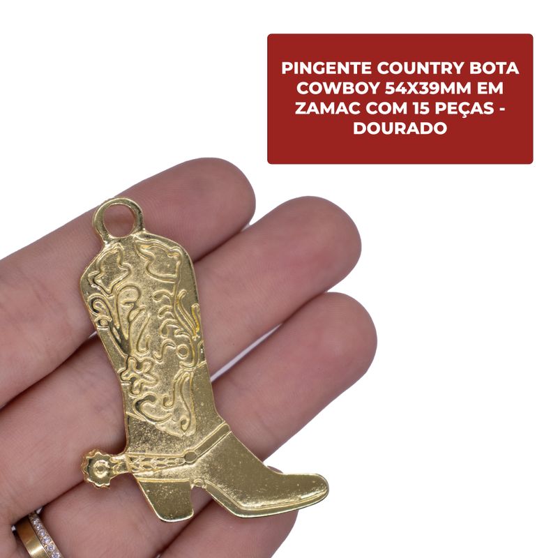 PINGENTE-COUNTRY-BOTA-COWBOY-54X39MM-EM-ZAMAC-COM-15-PECAS---DOURADO