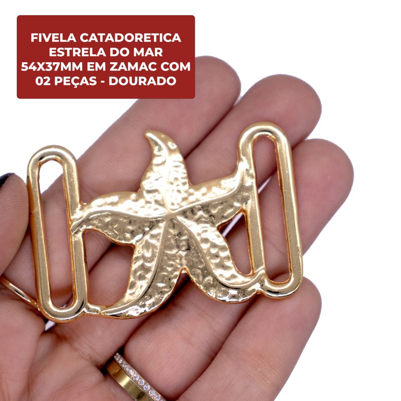 FIVELA-CATAFORETICA-ESTRELA-DO-MAR-54X37MM-EM-ZAMAC-COM-02-PECAS---DOURADO