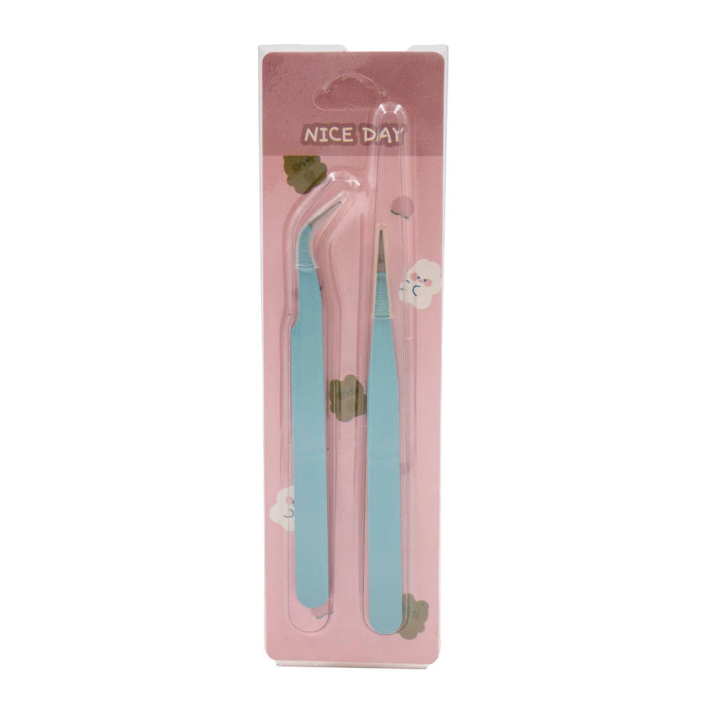 Kit De Pinças Para Artesanato 17Cm Em Aço Inoxidavel Com 2 Peças