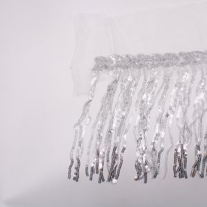 Franja De Paete Com Organza 20Cm Em Poliester Com 4,5 Metros
