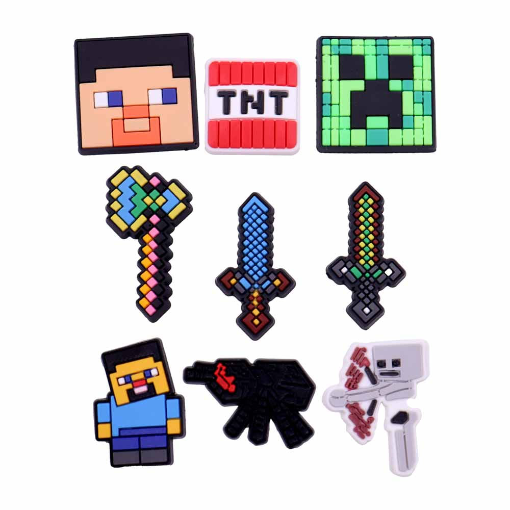 Aplique Minecraft 30Mm Emborrachado Com 50 Peças