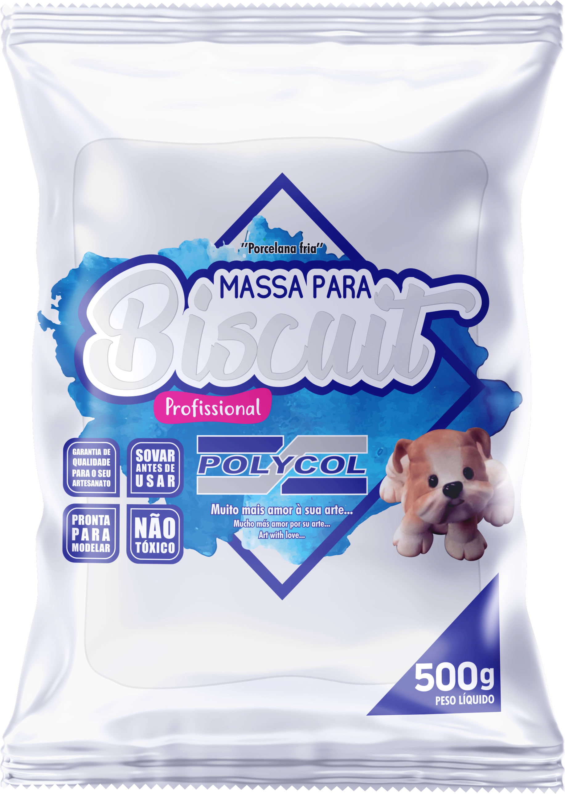 Massa Para Biscuit Polycol Com 500G