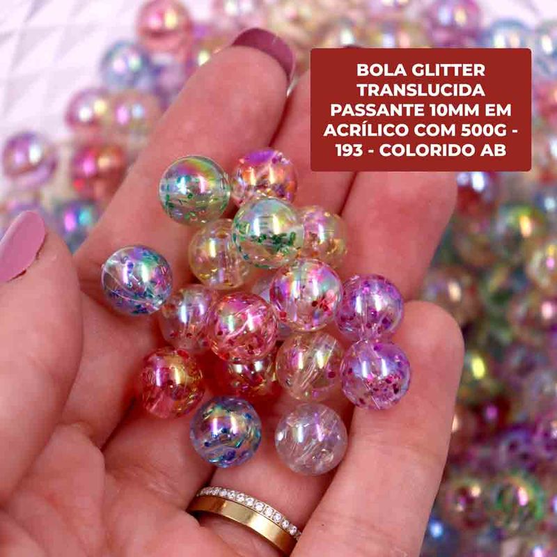 BOLA-GLITTER-TRANSLUCIDA-PASSANTE-10MM-EM-ACRILICO-COM-500G---193---COLORIDO-AB
