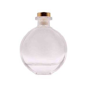 Frasco De Vidro Circular Com Tampa Para Aromatizador 200Ml
