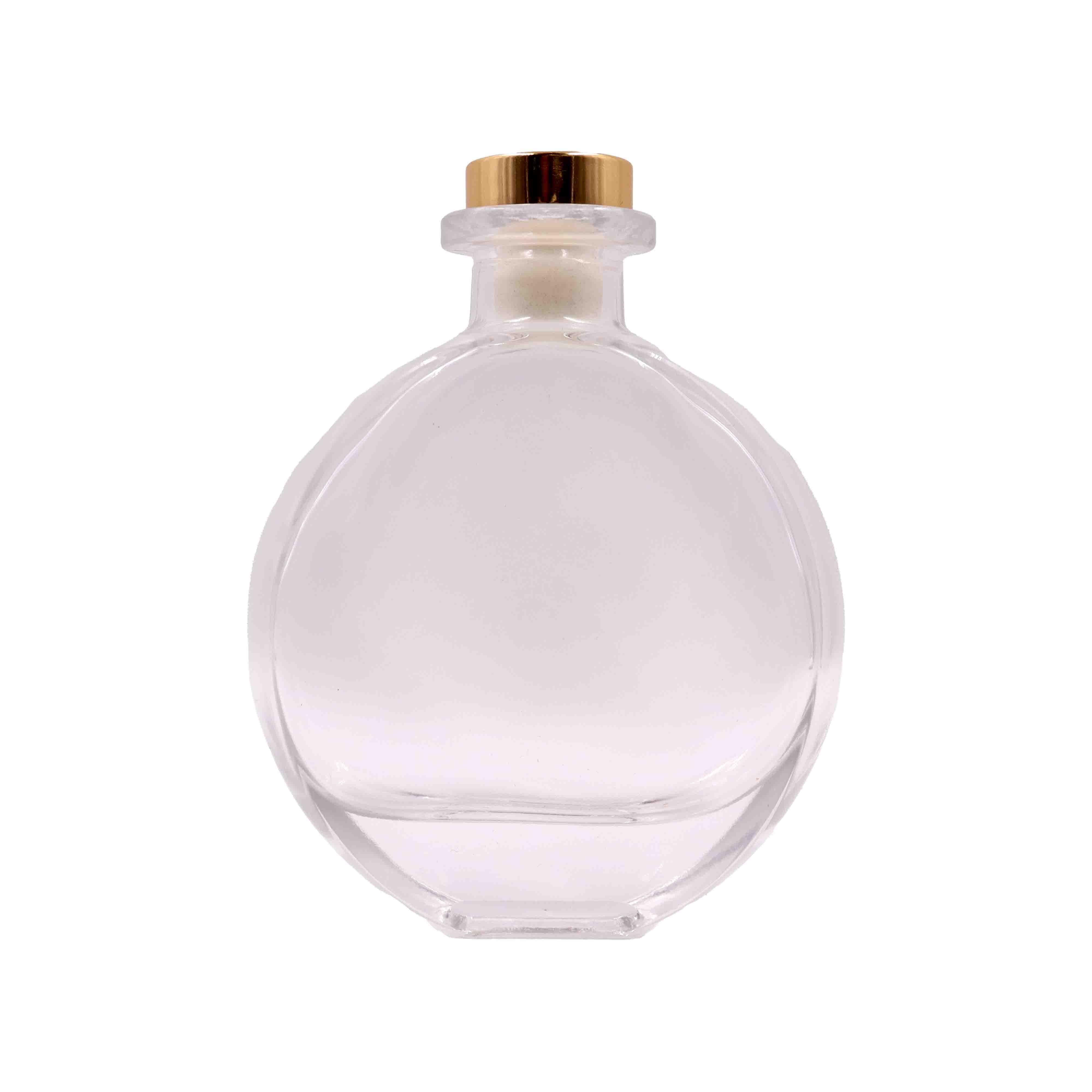 Frasco De Vidro Circular Com Tampa Para Aromatizador 200Ml