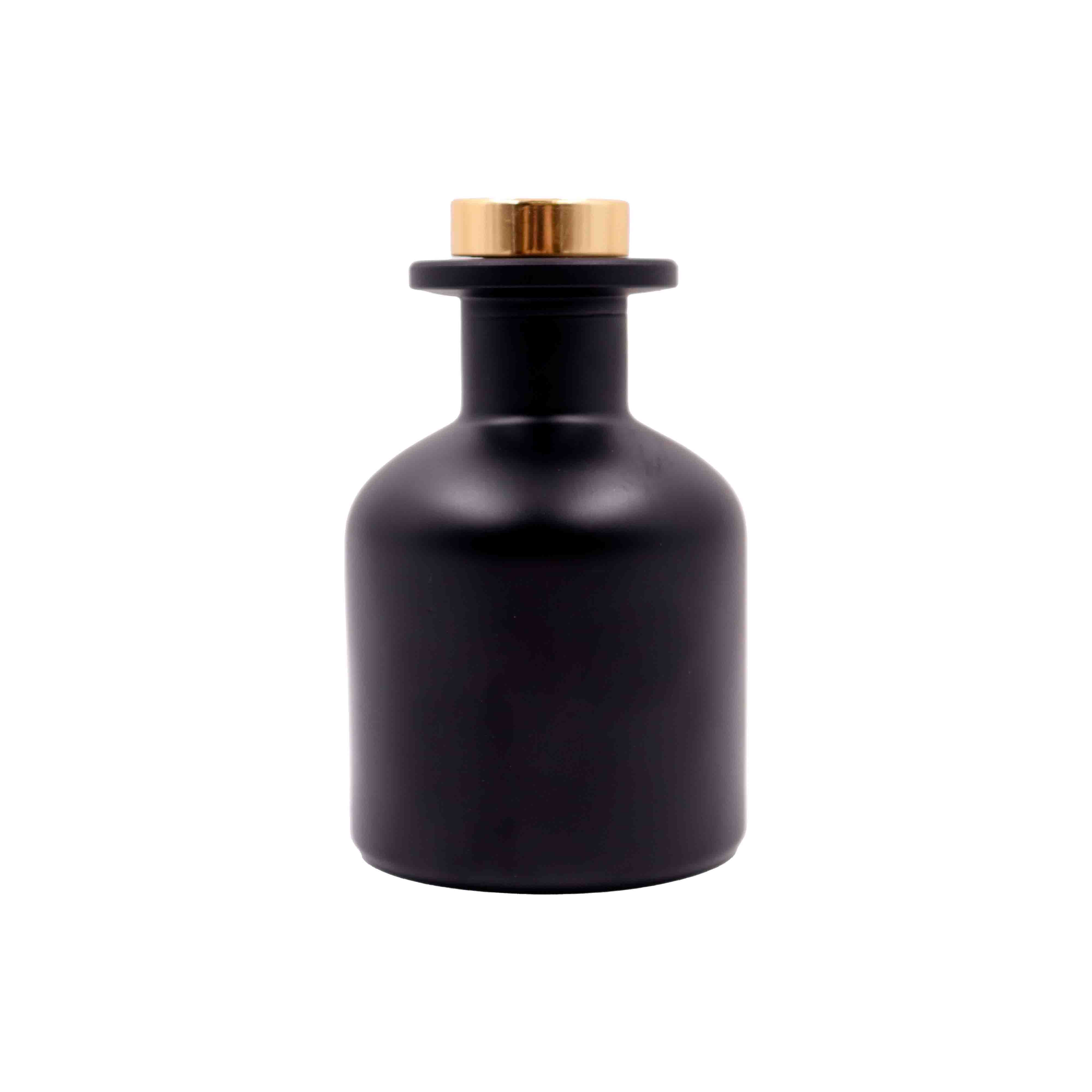 FRASCO-DE-VIDRO-CILINDRICO-COM-GARGALO-PARA-AROMATIZADOR-150ML---PRETO