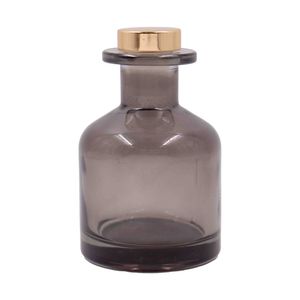 Frasco De Vidro Cilindrico Com Gargalo Com Tampa Para Aromatizador 150Ml