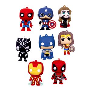 Pingentes Funkos Super Herois 70Mm Emborrachado Com 16 Peças