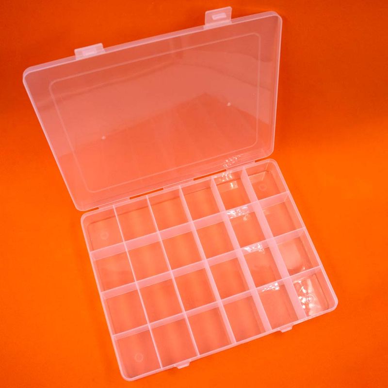 CAIXA-ORGANIZADORA-26X20CM-EM-PLASTICO-COM-24-DIVISORIAS---CRISTAL-TRANSPARENTE