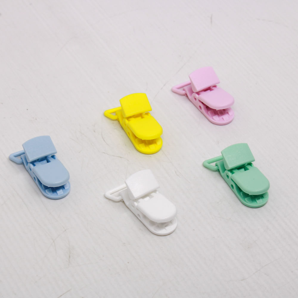 Prendedor Infantil 15X38mm Em Plastico Com 05 Peças