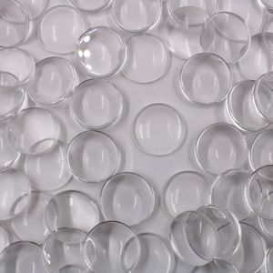 CABOCHON REDONDO 16MM EM VIDRO COM 100 PEÇAS