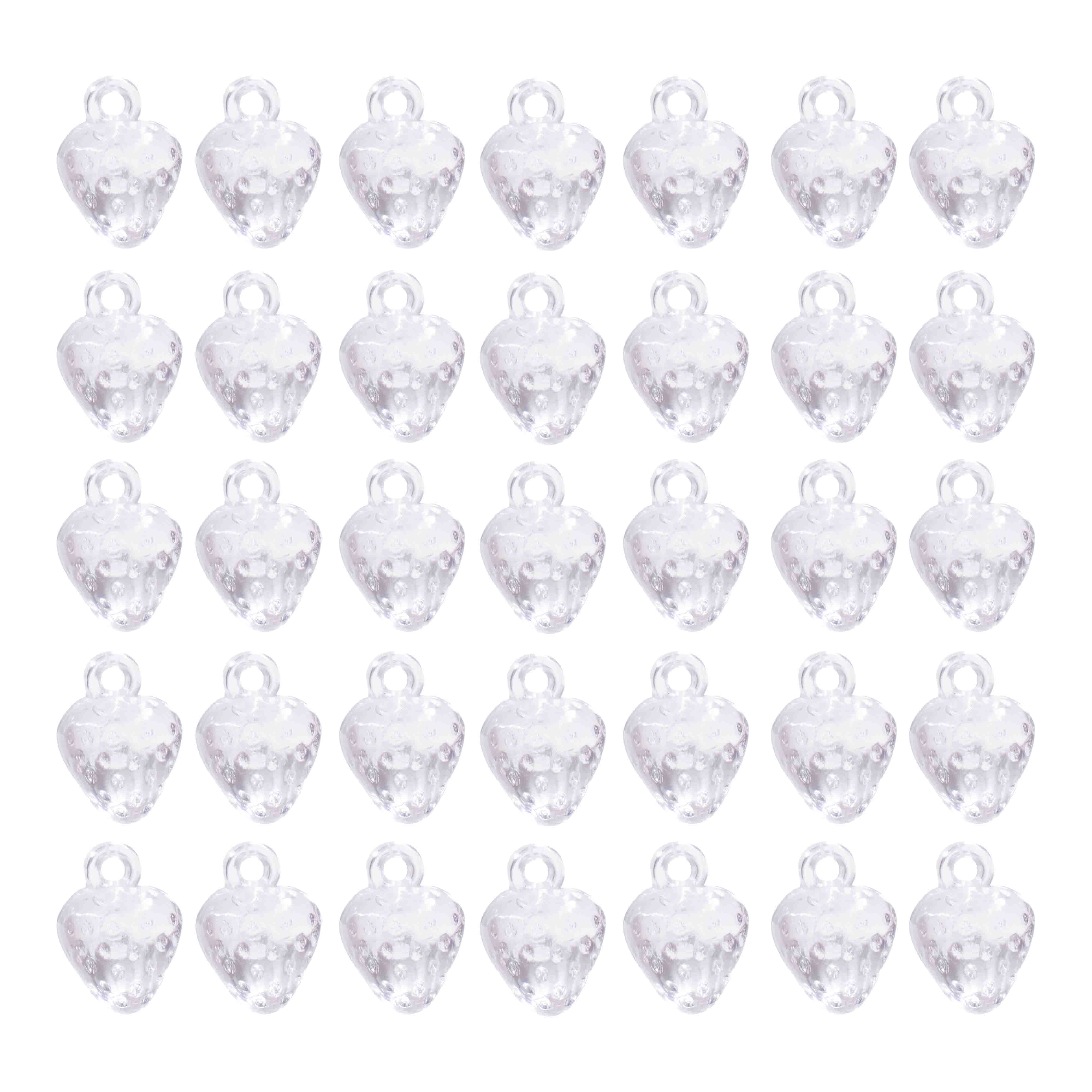 Pingente Moranguinho 14X14mm Em Acrilico Com 500G
